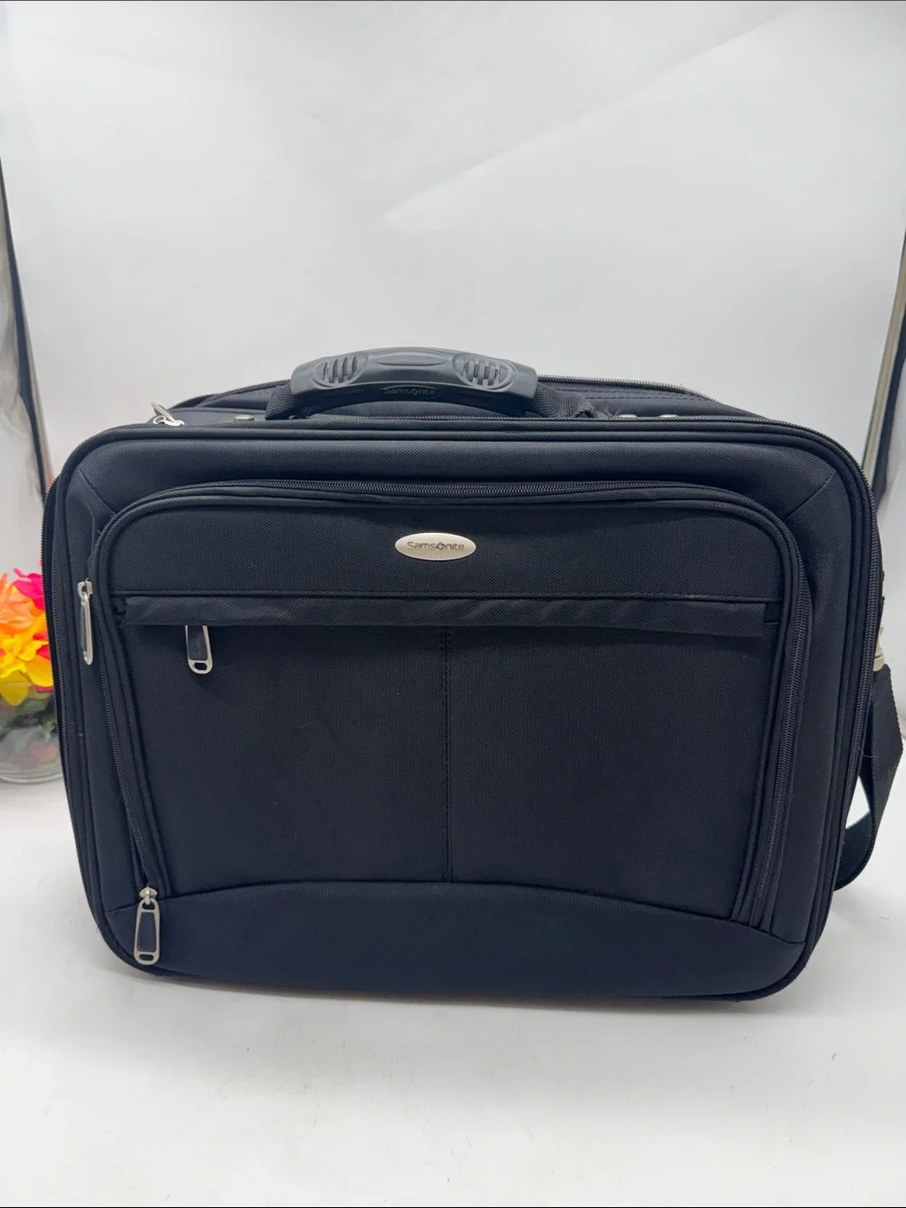 Samsonite Black Laptop Briefcase with Front Organizer